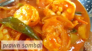 prawn sambal in tamil | malaysian indian style prawn sambal recipe