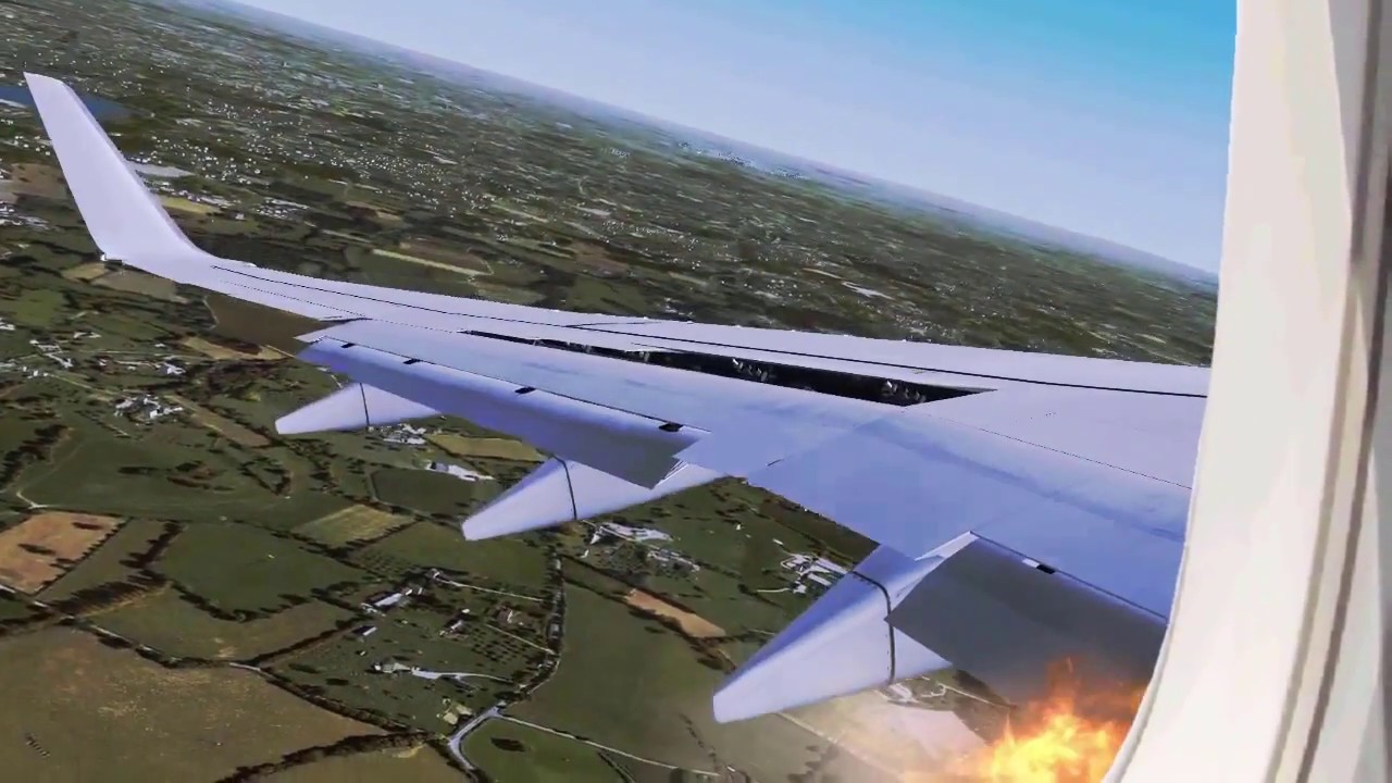 [FSX] PLANE BIRD STRIKE ON TAKEOFF, ENGINE CATCHES FIRE AND MAKING AN ...