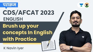Brush up your concepts In English with Practice | CDS/AFCAT 2023 | K Navin Iyer