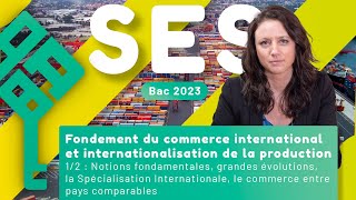 Fondements du commerce international et l'internationalisation de la production 1/2 - SES Bac 2024