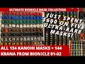 Complete Bionicle 01-02 Kanohi Mask + Krana Collection! Including Ultra-Rare $600 Protodermic Masks!