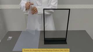10276 11x17 sign holderinches metal black frame withclear lense sale promotionholiday signagefixture