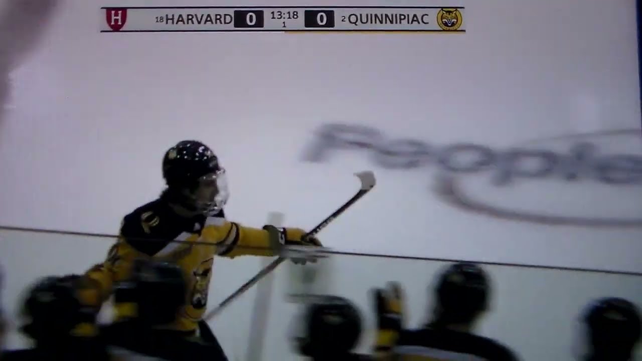 Super goal by Quinnipiac's Ty Smilanic, who scores despite being held vs. Harvard