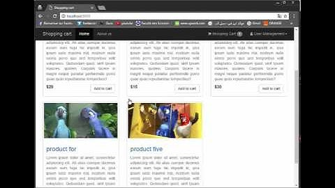 Shopping Cart Laravel