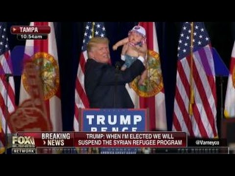 Trump gets baby from crowd