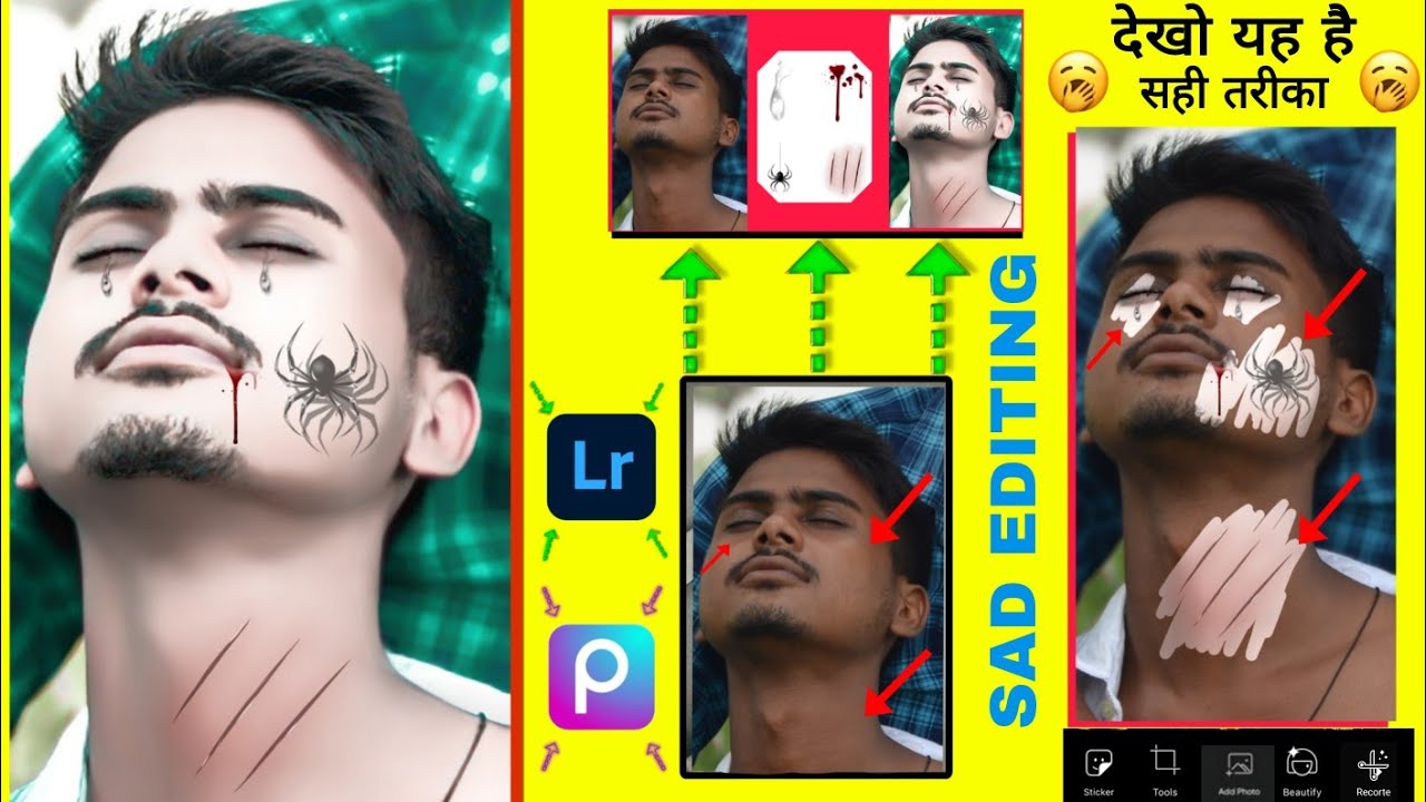 Sad 😭Photo Editing| PicsArt Full Tutorial| Broken Heart 💔Photo Editing|