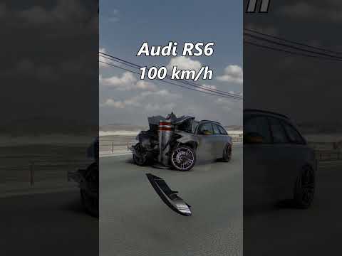 Audi RS6 против столба! 💥🚘 #short #shorts #beamngdrive