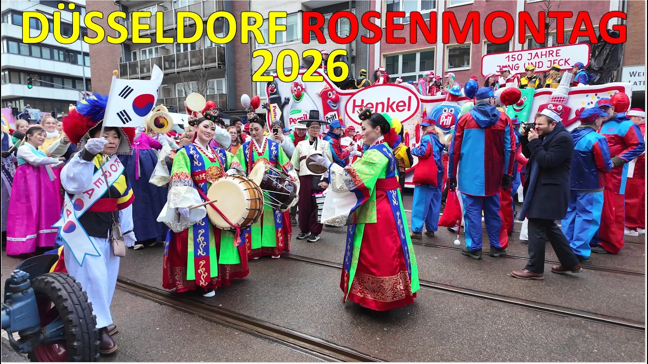 Düsseldorf Rosenmontag vor dem Zug 4K mit @oliver_thol  2026