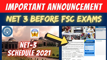 BIG NEWS: NET 3 BEFORE FSC EXAMS NUST ENTRY TEST UG ADMISSION UNIVERISTY ISLAMABAD Registration