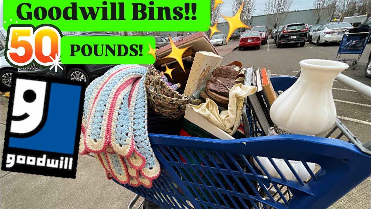 Let’s GO To Goodwill Bins!!✨50 POUND✨Cart! $1.59/LB! The Jackpot Continues!! +HAUL! !
