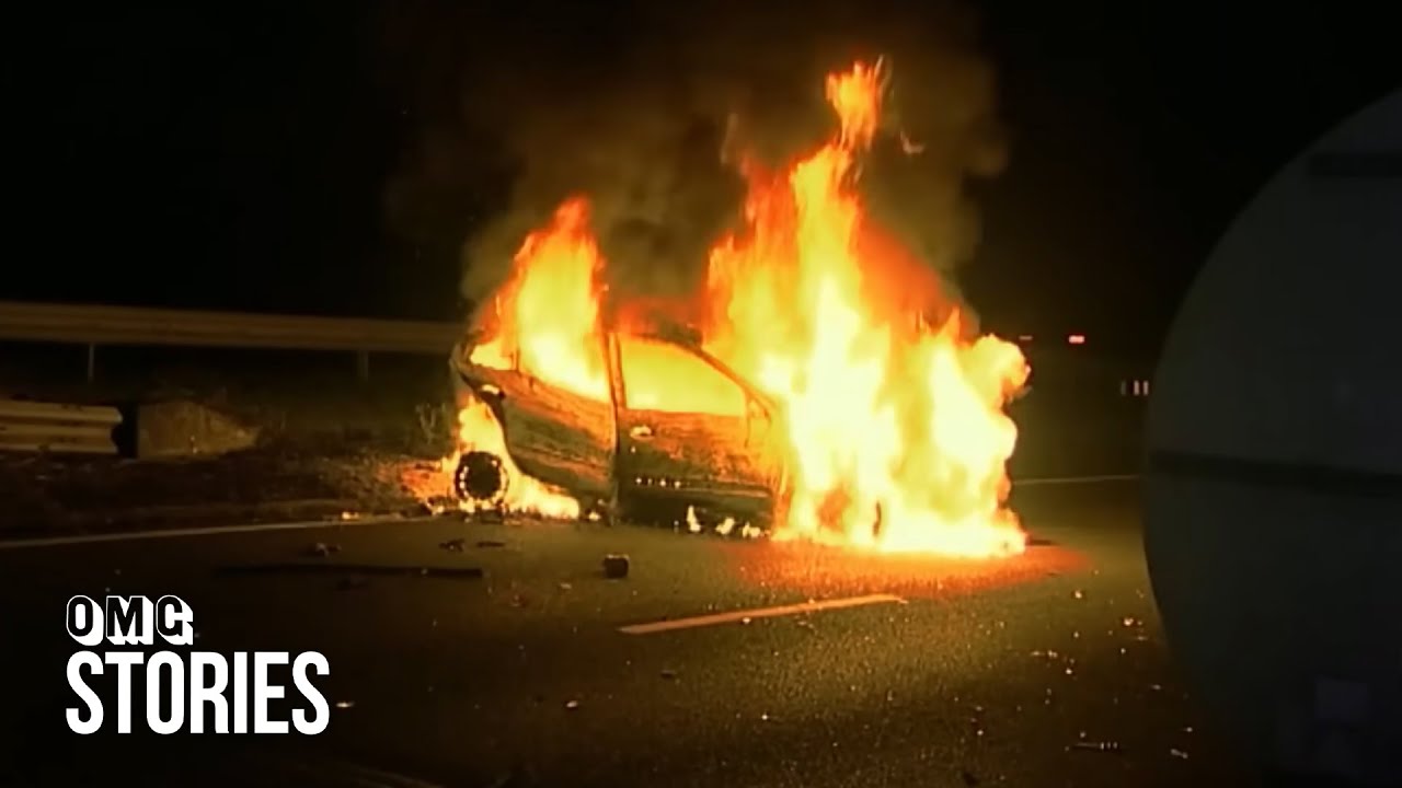 Cops Called to Terrifying Vehicle Fire