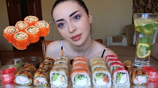 БРАТ И ИСЛАМ ☪️ МУКБАНК СУШИ 🍣 РОЛЛЫ Ayka Emilly 🌸