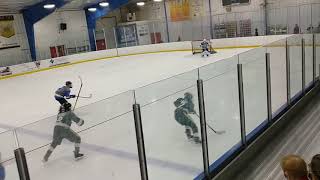 02 Sam Ewing Playing Center Over-skates Puck, but Hustles Back and Picks it up to Score!!!