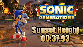 Sonic Generations - Sunset Heights Speed Run 00:37.93