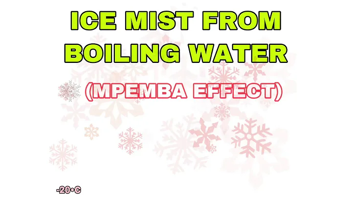 What happens when you throw boiling water into sub-zero temperature? (MPEMBA EFFECT)