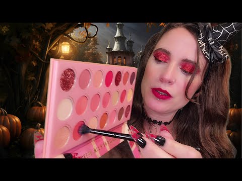 ASMR - Halloween Town Girl Does Your Makeup & Outfit (layered) 🎃🧙‍♀️