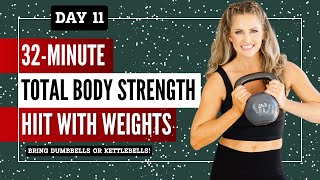 11: Total Body Strength HIIT with Dumbbells OR Kettlebells | Total Body Burner To Sculpt and Tone! 11: Total Body Strength HIIT with Dumbbells OR Kettlebells | Total Body Burner To Sculpt and Tone!