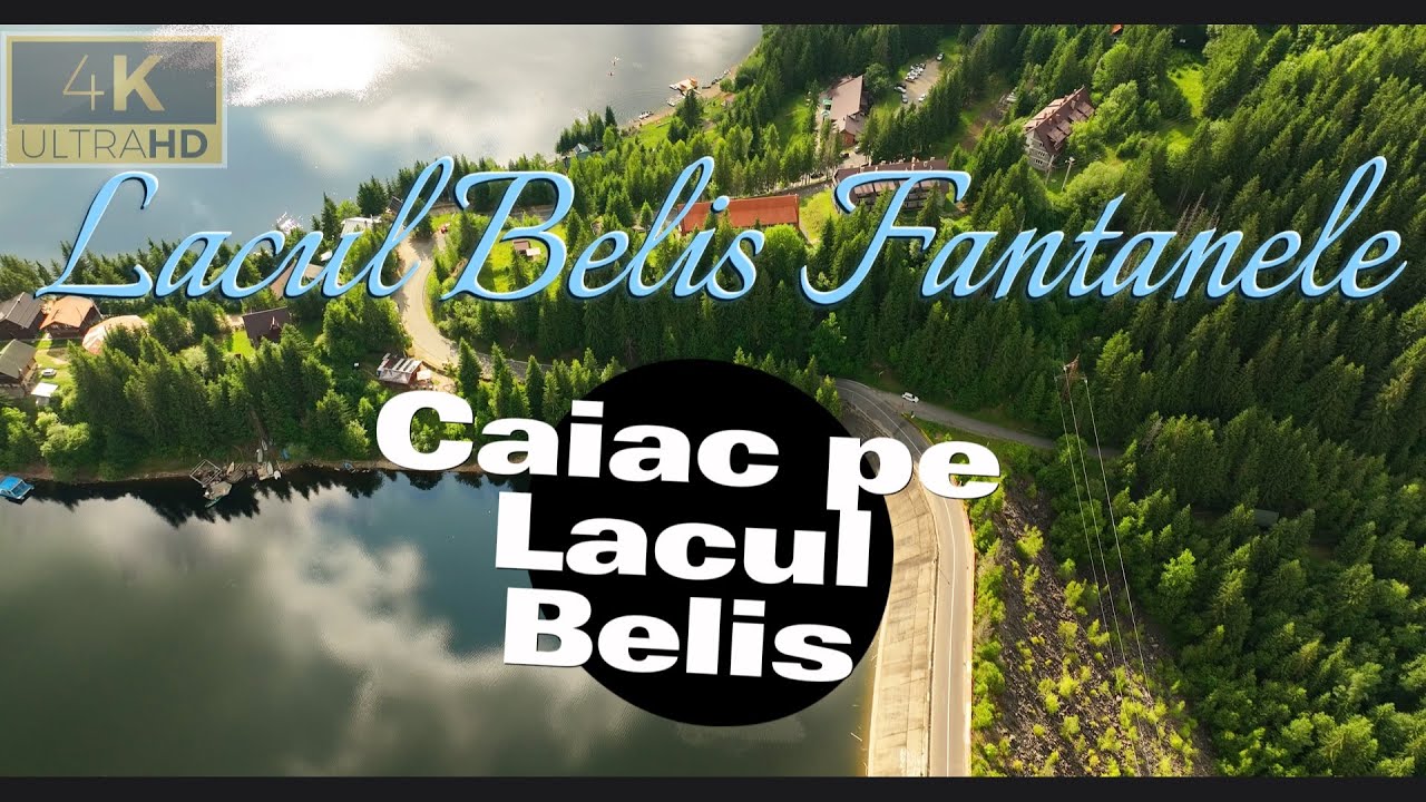 Lacul Beliș Fântânele - Muntii Apuseni  - din drona 4k  - Caiac pe lac