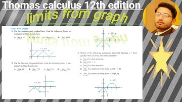 || Thomas calculus 12th edition exercise # 2.2 Question # 1-4 || Find limits from graph ||Hindi urdu