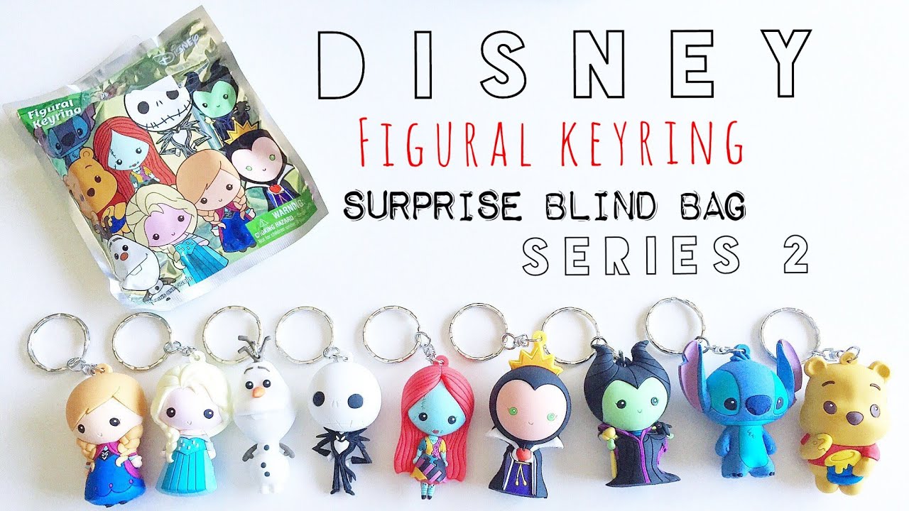 Disney Princess Figural Bag Clip Blind Bag 3D Keychain for Women