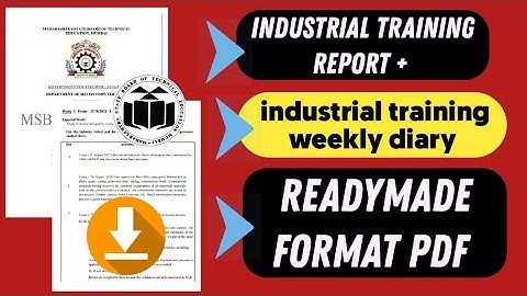 how to write Industrial training report industrial training diary ? | #msbte