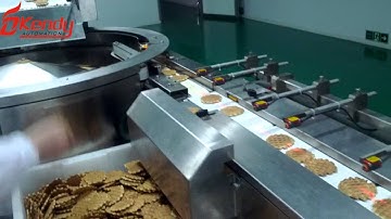 Waffle biscuit rotary feeding and packing system