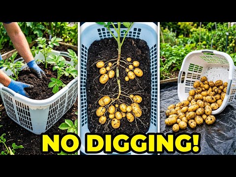 This Laundry Basket Trick Grows 20 lbs of Potatoes