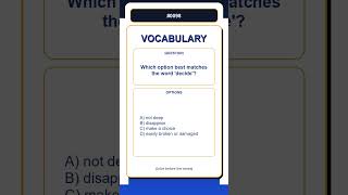 Vocabulary Builder | Which option best matches the word 'decide'? A) not… | English Words Practice