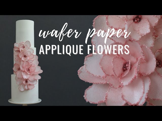 Wafer Paper Flower Tutorial + Basketweave Cake