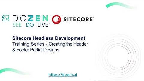 Sitecore Headless Development Header & Footer