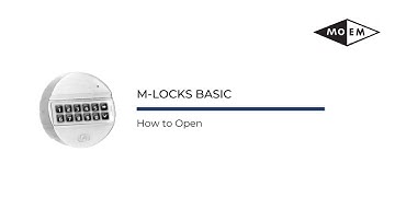 MOEM Safe - How to Open MLocks Basic
