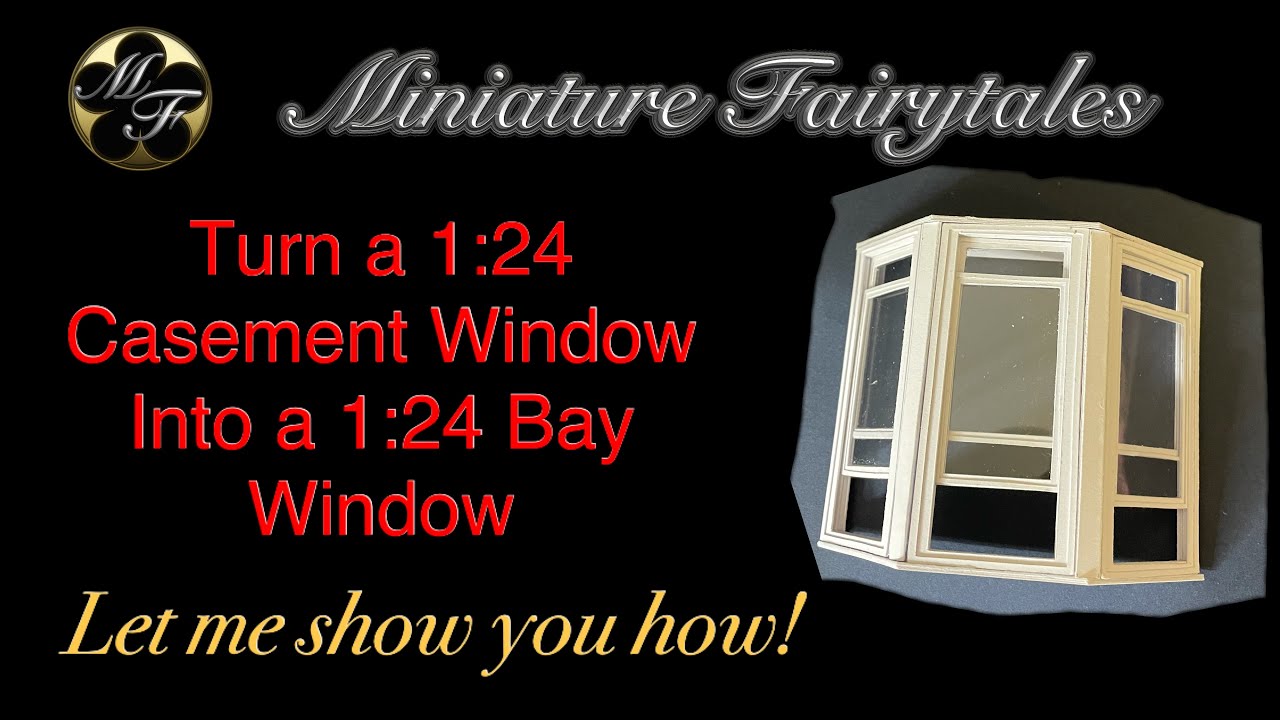 1:24 Scale Bay Window Tutorial / Cricut / Dollhouse / Furniture / Miniature / Half Scale/DIY