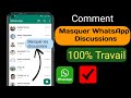 Comment masquer les discussions Whatsapp (2024) |  Masquer les discussions WhatsApp