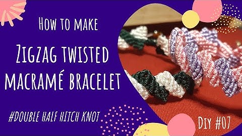 How to make a Zigzag Twisted macramé bracelet | DIY #diy #macramebracelet #shortvideo