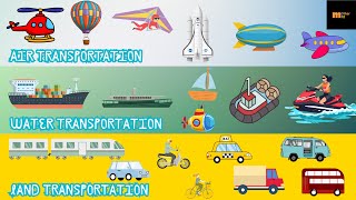 Pembelajaran anak tentang Transportasi \& Kendaraan [ Video Edukasi Bahasa Inggris ]