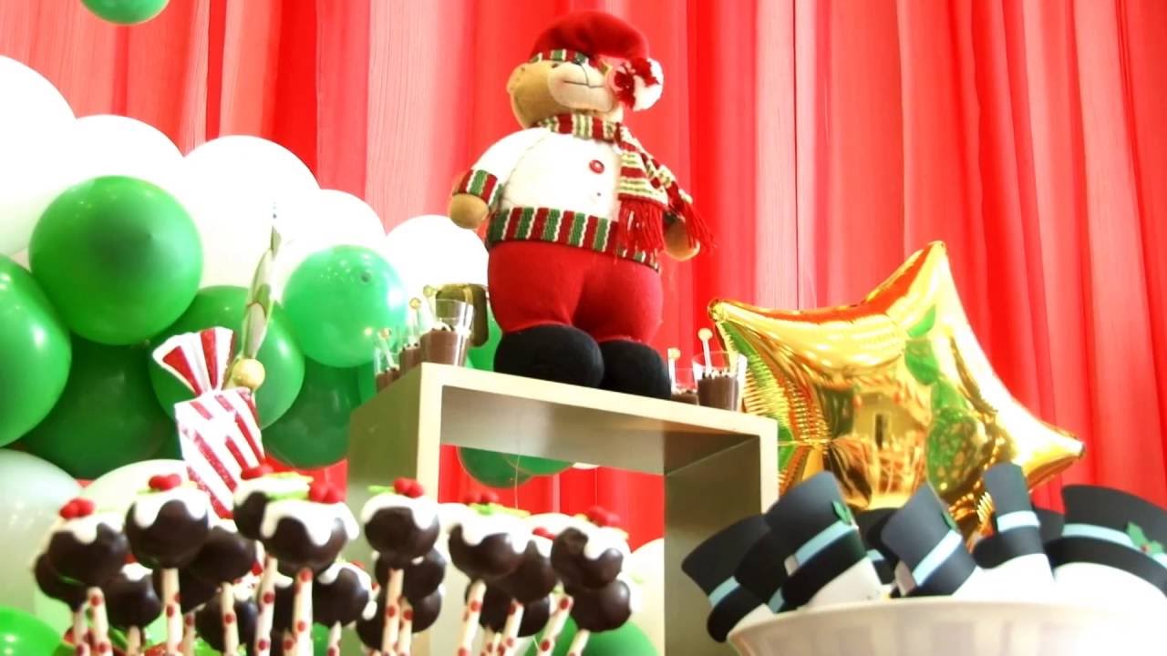 Decoração de natal Aniversario Felipe 1 ano - YouTube