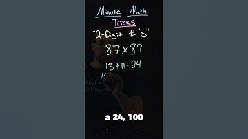 How to multiply 2-digit numbers | 87x89 | Minute Math Tricks Part 149 #shorts