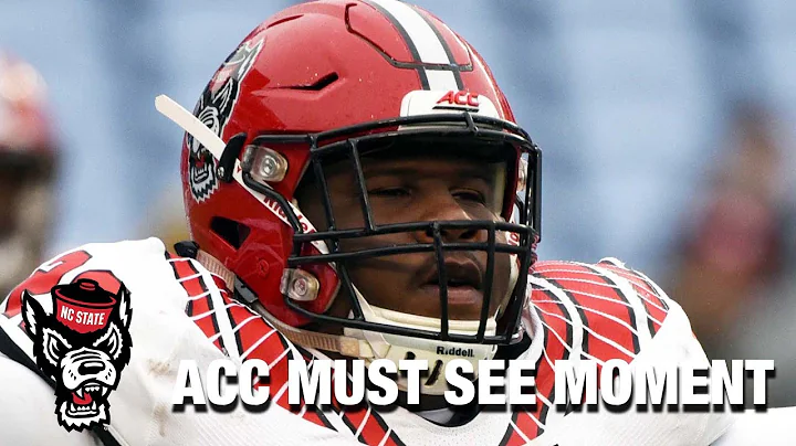 NC State DL Alim McNeill Tips Interceptionto Himse...