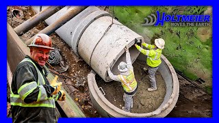 Installing a Manhole  Nicollet County Ravine Stabilization Project