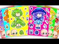 💘Paper DIY💘 Adorable Mushroom Dresses X Gacha Sticker Book #doll #paperdiy #gachalife #asmr