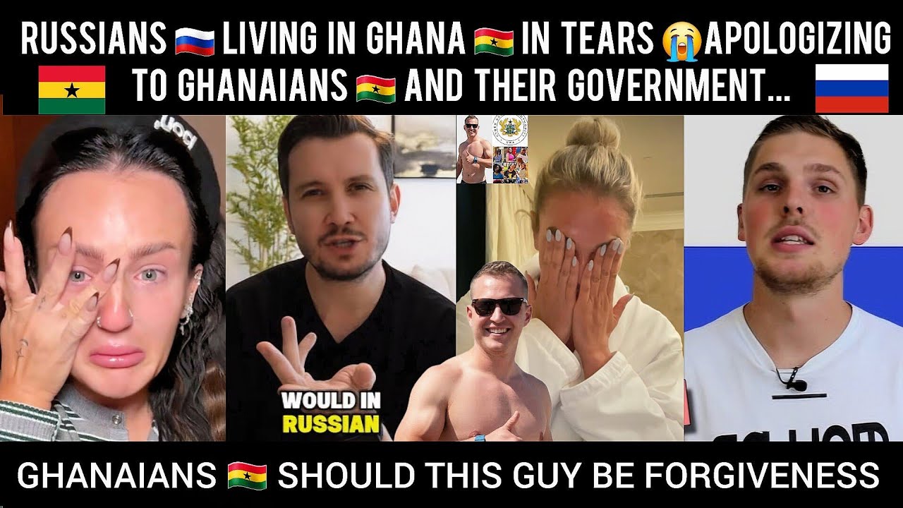 Русские 🇷🇺, живущие в Гане 🇬🇭, плачут 😭 и приносят извинения ганцам 🇬🇭 и их правительству...