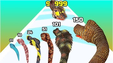 Snake Run Evolution Game - Max Level Gameplay (All Snakes) New Update