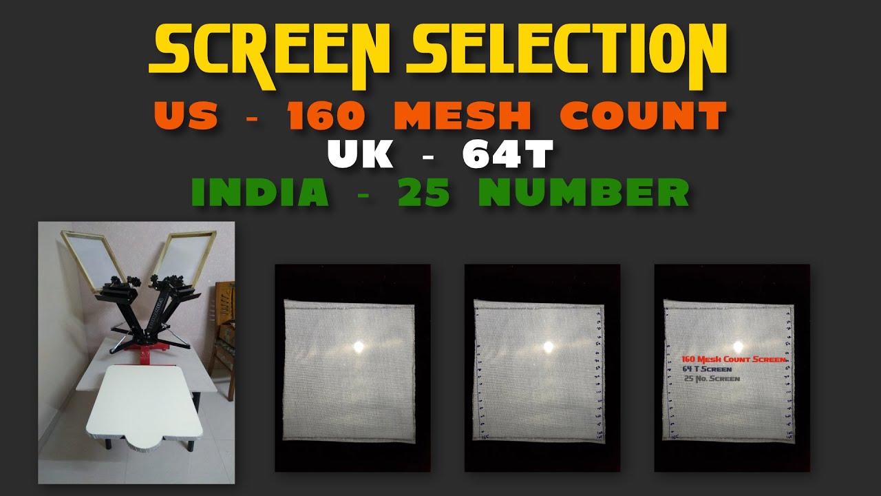 Screen printing mesh selection