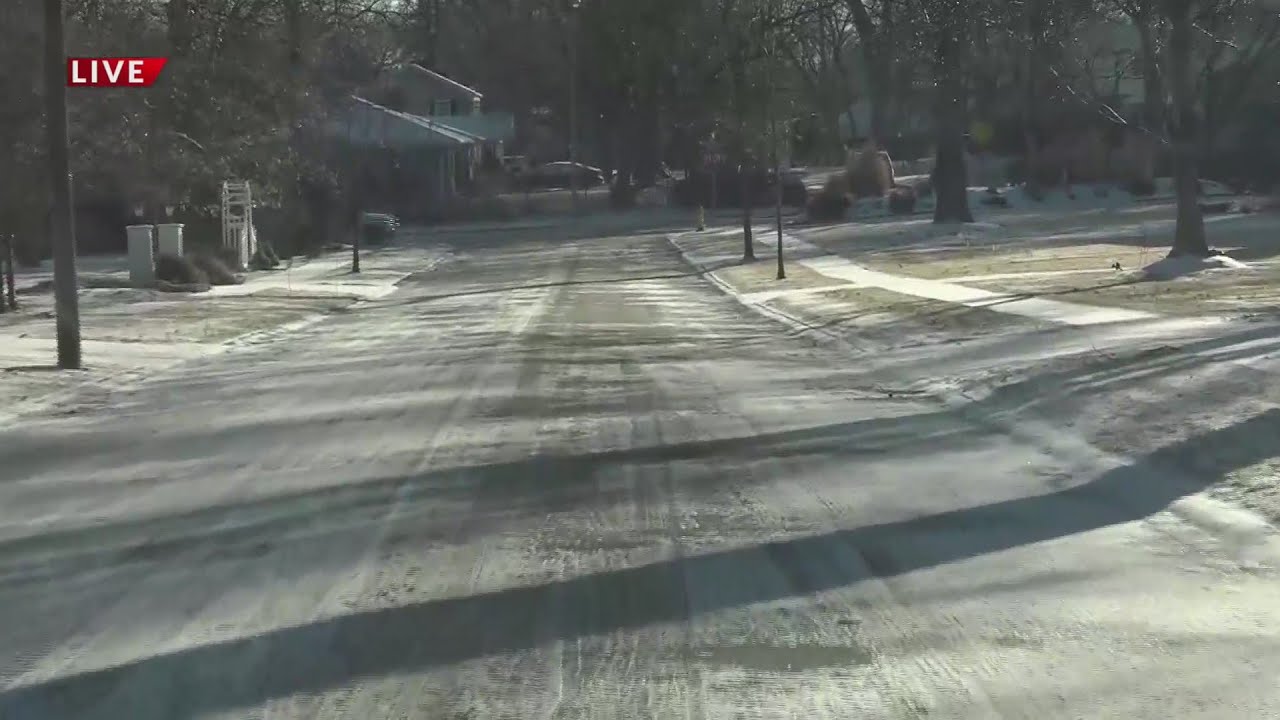 Most highways clear while side streets were icy Friday morning - YouTube