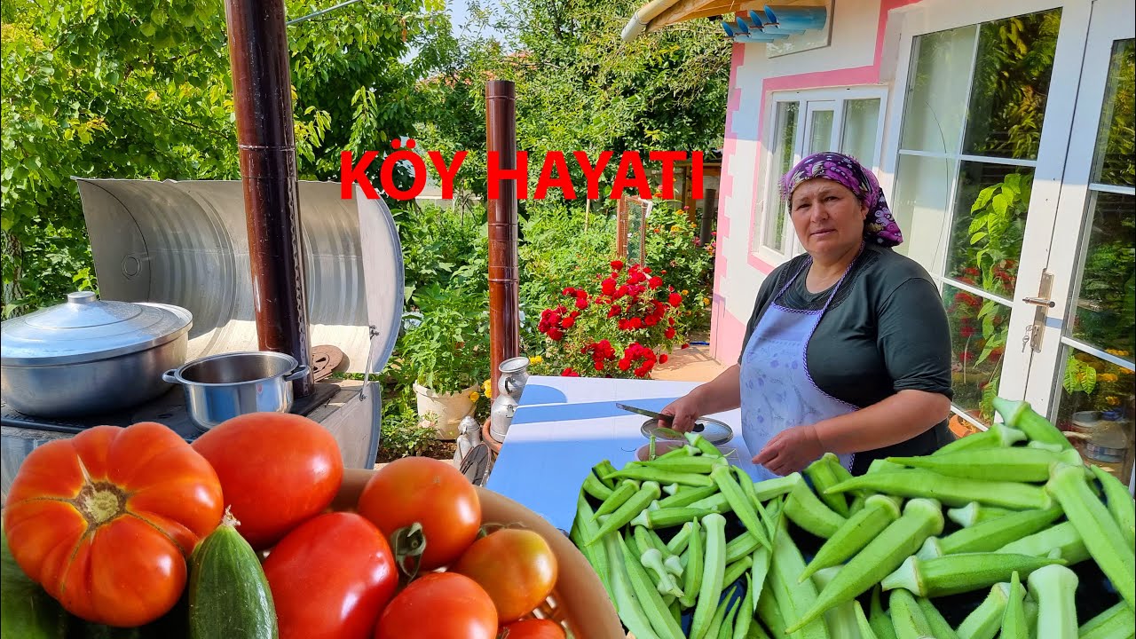 ÖĞLE YEMEĞİMİZDE BAHÇEDEN BAMYA EKŞİLİ