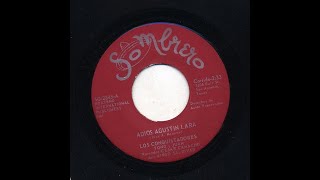 Los Conquistadores - Adios Agustin Lara - Sombrero so-2345-a