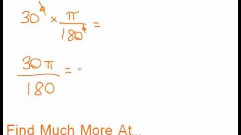 Trigonometry - Degrees to Radians Conversion (Part 4)