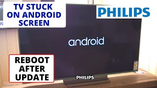 how to fix philips tv stuck on logo screen after software update || smart tv easy troubleshooting