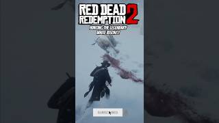 Hunting the LEGENDARY White Bison 🐃❄️ #rdr2 #gaming #shorts