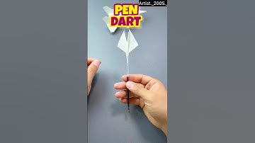 Pen dart 🎯🎯#shorts #diy #origami #papercraft #dart #speed #darts #hack #experiment #tutorial #making
